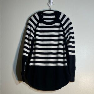 Anthropologie Black and White Striped Sweater